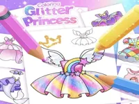Princess Coloring Glitter For Girl image